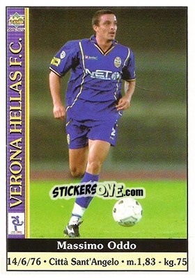 Sticker Massimo Oddo - Calcio 2000-2001 n. 395 - Mundicromo
