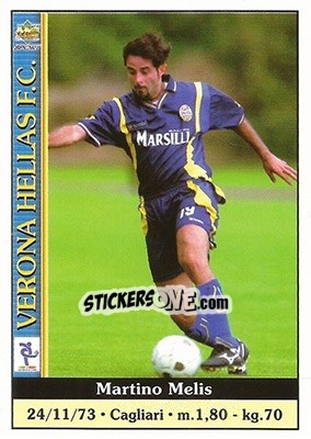Sticker Martino Melis - Calcio 2000-2001 n. 398 - Mundicromo