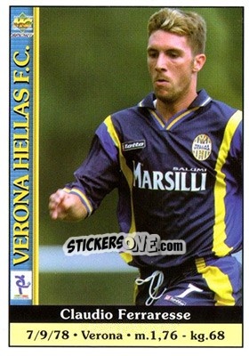 Sticker Claudio Ferrarese - Calcio 2000-2001 n. 400 - Mundicromo
