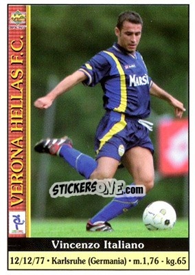 Figurina Vincenzo Italiano - Calcio 2000-2001 - Mundicromo