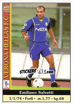 Sticker Emiliano Salvetti - Calcio 2000-2001 n. 405 - Mundicromo