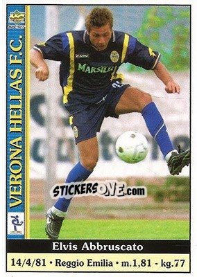 Sticker Elvis Abbruscato - Calcio 2000-2001 - Mundicromo