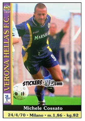 Sticker Michele Cossato - Calcio 2000-2001 n. 408 - Mundicromo