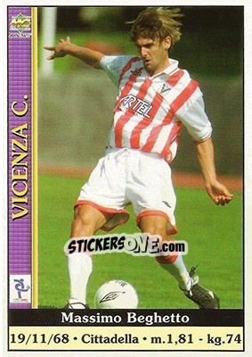 Sticker Massimo Beghetto - Calcio 2000-2001 n. 413 - Mundicromo