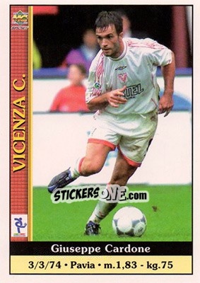 Sticker Giuseppe Cardone - Calcio 2000-2001 n. 414 - Mundicromo