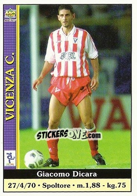 Sticker Giacomo Dicara - Calcio 2000-2001 n. 416 - Mundicromo