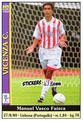 Sticker Manuel Vasco Faisca - Calcio 2000-2001 - Mundicromo
