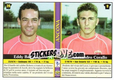 Figurina Eddy Baggio / alessandro Corallo / carlo Sassarini / gianfranco Parlato - Calcio 2000-2001 - Mundicromo