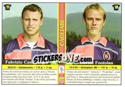 Figurina Nicola Diliso / gianni  Cavezzi / fabrizio Cammarata / davide Fontolan - Calcio 2000-2001 - Mundicromo