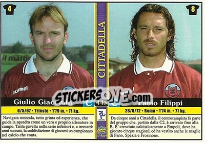 Sticker Giulio Giacomin / fabio Filippi / capecchi Luca / davide Cordone - Calcio 2000-2001 n. 445 - Mundicromo
