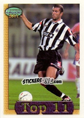 Sticker Zinedine Zidane - Calcio 2000-2001 n. T8 - Mundicromo