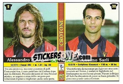 Sticker Alessandro Ambrosi / Cosimo Sarli / Paolo Ziliani / Stefano Mercuri - Calcio 2000-2001 n. 452 - Mundicromo