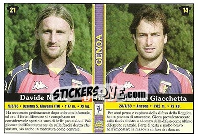 Sticker Davide Nicola / Simone Giacchetta / Marco Carparelli / Cosimo Francioso - Calcio 2000-2001 n. 458 - Mundicromo