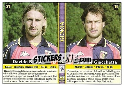 Figurina Davide Nicola / Simone Giacchetta / Marco Carparelli / Cosimo Francioso - Calcio 2000-2001 - Mundicromo