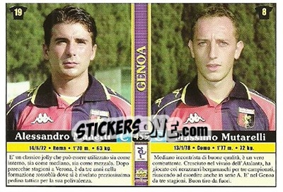 Sticker Giovanni Stroppa / christian Scalzo / alessandro Manetti / massimo Mutarelli - Calcio 2000-2001 - Mundicromo