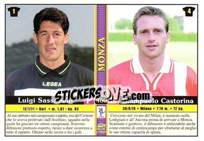 Sticker Colombo Alberto / franco Florio / luigi Sassanelli / giampaolo Castorina - Calcio 2000-2001 n. 460 - Mundicromo