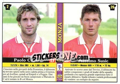 Sticker Paolo Cozzi / massimo Susic / christian Lantignotti / pier Giovanni Rutzittu - Calcio 2000-2001 - Mundicromo