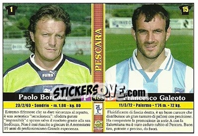 Sticker Paolo Rachini / massimiliano Giacobbo / paolo Bordoni / francesco Galeoto - Calcio 2000-2001 n. 463 - Mundicromo