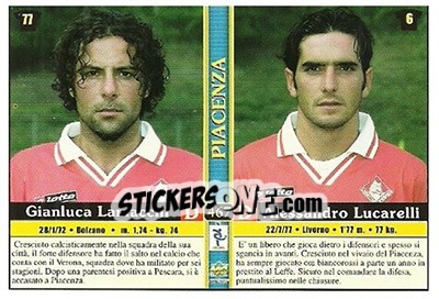 Sticker Francesco Palmieri / Nicola Caccia / Gianluca Lamacchi / Alessandro Lucarelli - Calcio 2000-2001 - Mundicromo