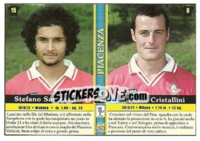 Sticker Giampietro Piovani / Massimo Rastelli / Stefano Sacchetti / Paolo Cristallini - Calcio 2000-2001 - Mundicromo