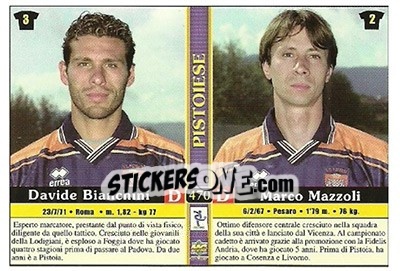 Sticker Adrian Ricchiuti / Christian Cimarelli / Davide Bianchini / Marco Mazzoli - Calcio 2000-2001 - Mundicromo