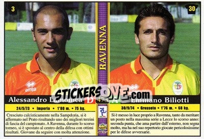 Sticker Filippo Cristante / Giovanni Dall'Igna / Alessandro Lamonica / Emiliano Biliotti - Calcio 2000-2001 n. 473 - Mundicromo