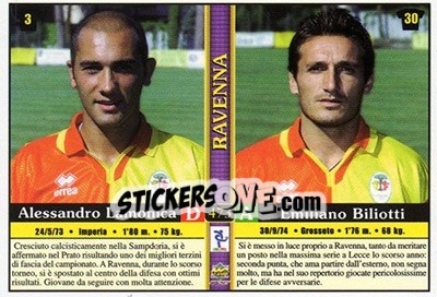 Figurina Filippo Cristante / Giovanni Dall'Igna / Alessandro Lamonica / Emiliano Biliotti - Calcio 2000-2001 - Mundicromo