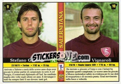 Sticker Stefano Guidoni / Fabio Vignaroli / Gaetano Cala Campana / Nicola Corrent - Calcio 2000-2001 - Mundicromo