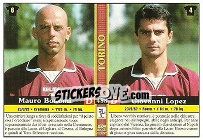 Sticker Mauro Bonomi / giovanni Lopez / marco Ferrante / vincenzo Sommese - Calcio 2000-2001 n. 488 - Mundicromo