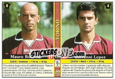 Cromo Mauro Bonomi / giovanni Lopez / marco Ferrante / vincenzo Sommese - Calcio 2000-2001 - Mundicromo