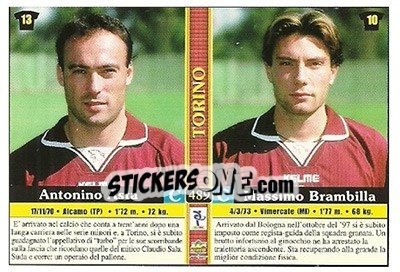 Sticker Fabio Tricarico / Stefan Schwoch / Antonino Asta / Massimo Brambilla - Calcio 2000-2001 n. 489 - Mundicromo