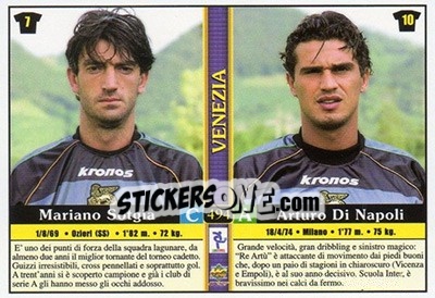 Sticker Mariano Sotgia / arturo Di Napoli / stefano Bettarini / kewullay Conteh - Calcio 2000-2001 n. 494 - Mundicromo