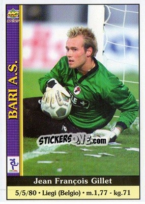 Figurina Jean Francios Gillet - Calcio 2000-2001 n. 498 - Mundicromo