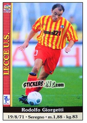 Sticker Rodolfo Giorgetti - Calcio 2000-2001 - Mundicromo