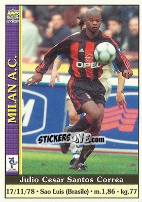 Sticker Julio Cesar Santos Correa - Calcio 2000-2001 n. 510 - Mundicromo