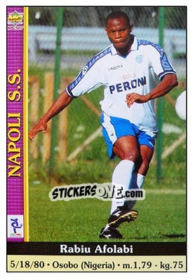 Figurina Rabiu Afolabi - Calcio 2000-2001 - Mundicromo