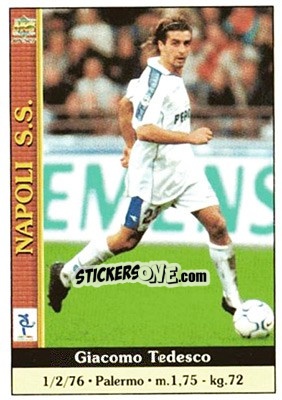 Sticker Giacomo Tedesco - Calcio 2000-2001 n. 516 - Mundicromo
