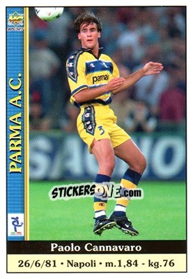 Cromo Paolo Cannavaro - Calcio 2000-2001 - Mundicromo