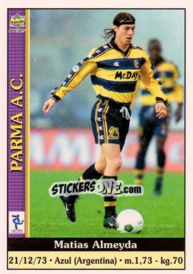 Sticker Matias Almeyda - Calcio 2000-2001 - Mundicromo