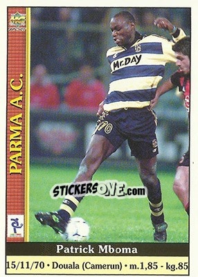 Cromo Patrick Mboma - Calcio 2000-2001 - Mundicromo