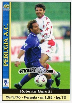 Sticker Roberto Goretti - Calcio 2000-2001 n. 521 - Mundicromo