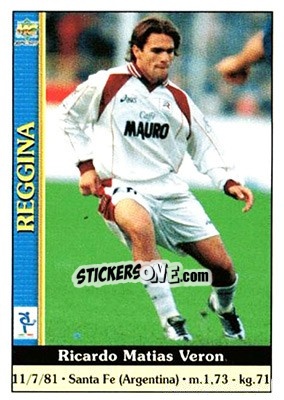 Sticker Ricardo Matias Veron - Calcio 2000-2001 n. 525 - Mundicromo