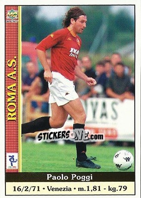 Sticker Paolo Poggi - Calcio 2000-2001 n. 528 - Mundicromo