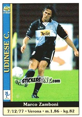 Sticker Marco Zamboni - Calcio 2000-2001 n. 529 - Mundicromo
