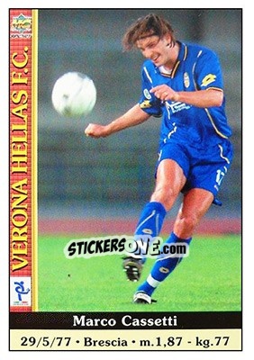 Sticker Marco Cassetti - Calcio 2000-2001 n. 532 - Mundicromo
