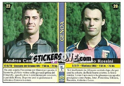 Sticker Andrea Campagnolo / Stefano Rossini / Andrea Sussi / Roberto Breda - Calcio 2000-2001 - Mundicromo