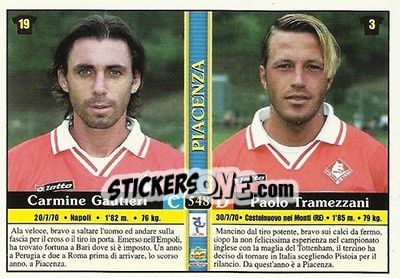Sticker Stefano Morrone / Nicola Boselli / Carmine Gautieri / Paolo Tramezzani - Calcio 2000-2001 n. 548 - Mundicromo
