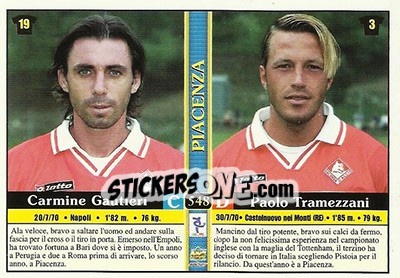 Cromo Stefano Morrone / Nicola Boselli / Carmine Gautieri / Paolo Tramezzani - Calcio 2000-2001 - Mundicromo