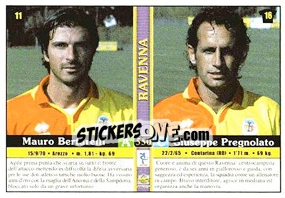 Sticker Alex Calderoni / Filippo Dal Moro / Mauro Bertarelli / Giuseppe Pregnolato - Calcio 2000-2001 - Mundicromo
