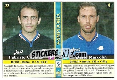 Cromo Fabrizio Casazza / dario Marcolin / zoran Jovicic / bratislav Zivkovic - Calcio 2000-2001 - Mundicromo